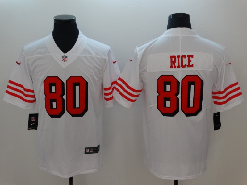 Men San Francisco 49ers #80 Rice White Nike Vapor Untouchable Limited Playe NFL Jerseys